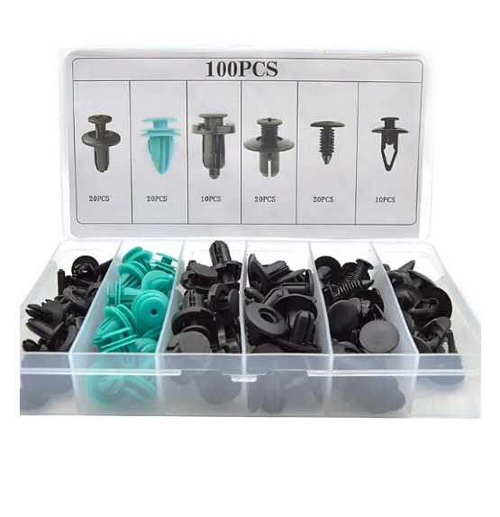 Set clipsuri auto universale 100 piese de fixare BricoMall BM-100CLM