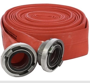 Furtun pompier 2'' 20M 8 BARI, ROSU, CU CUPLE, PREMIUM, Bricomall, MX956