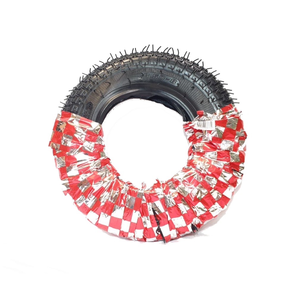 Cauciuc si camera Bricomall 350-8 PREMIUM folie rosie MX270