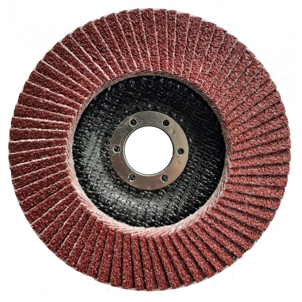 Disc lamelar pentru slefuit metal/lemn Bricomall, 125x22mm, granulatie 120, MX616