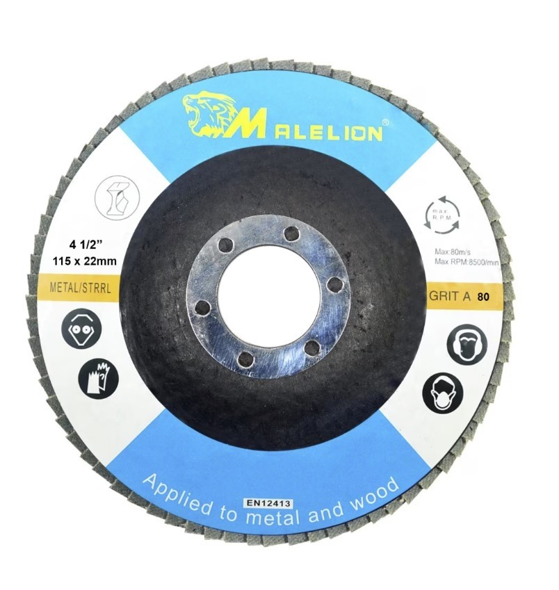 Disc lamelar pentru slefuit metal/lemn Bricomall, 180x22mm, granulatie 80, MX349