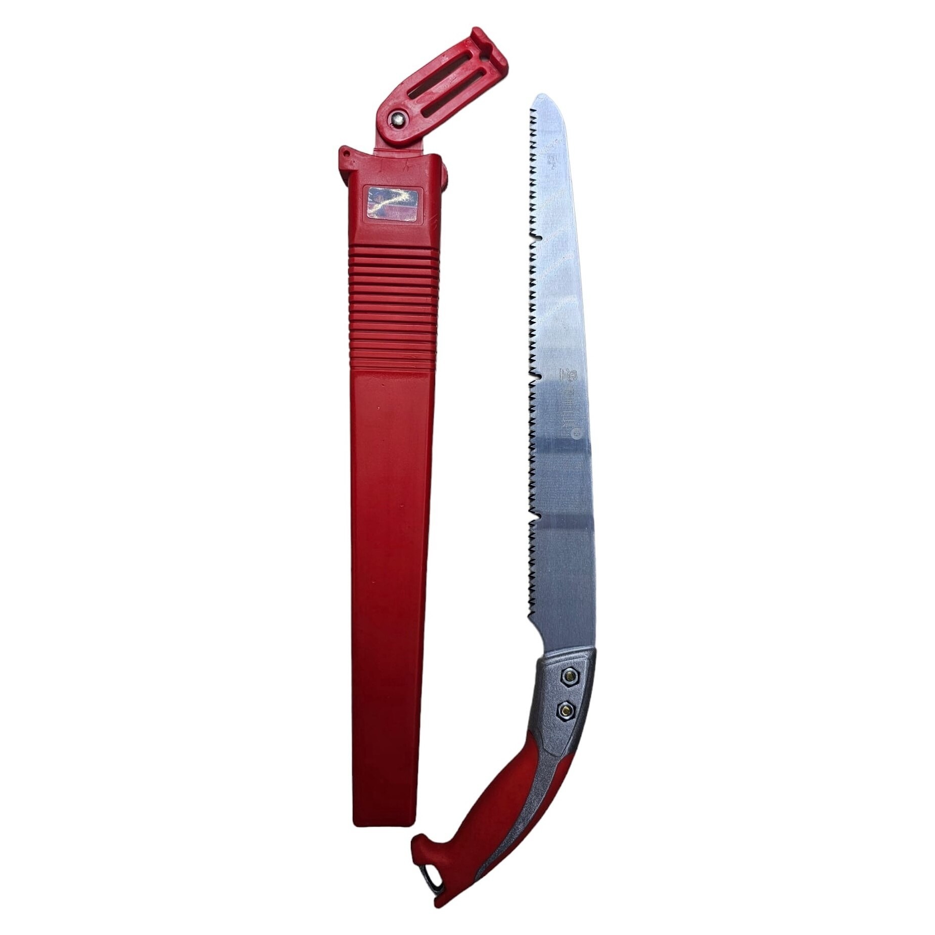 Fierastrau gradina Bricomall, aluminiu, maner rosu, cu teaca, 350mm, MX989