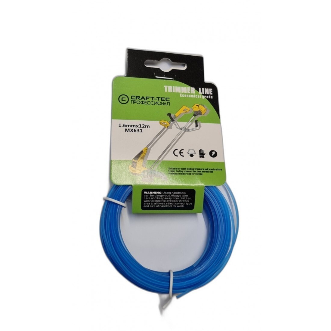 Fir motocoasa Bricomall 2 mm INSERTIE CARBON 15M PATRAT 4.38/ ROTUND 4.37