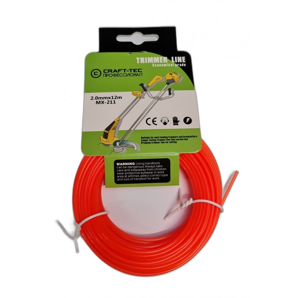 Fir motocoasa Bricomall 2 mm, ROTUND, 12m, MX211