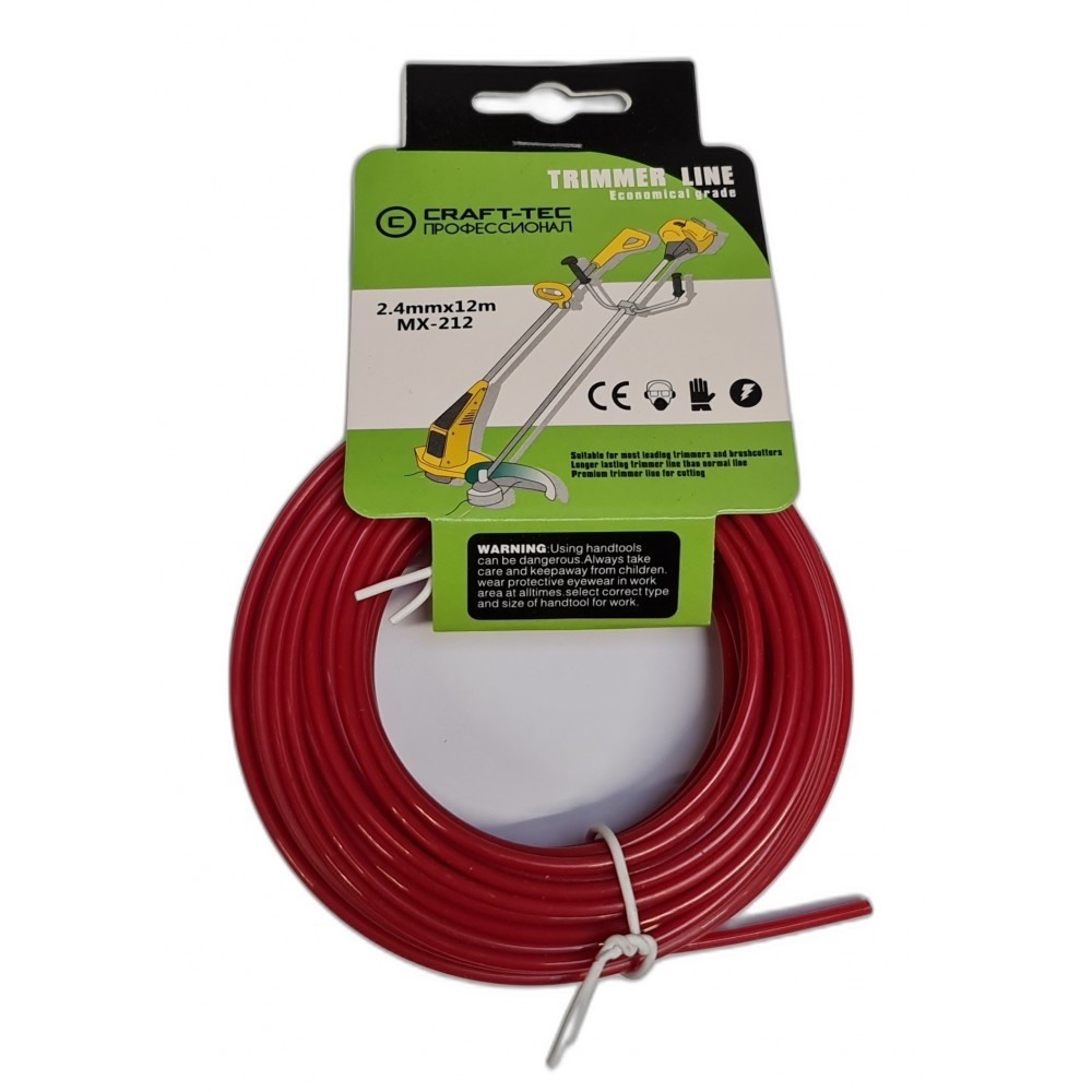 Fir motocoasa Bricomall 2.4 mm, PATRAT, 12m, MX632