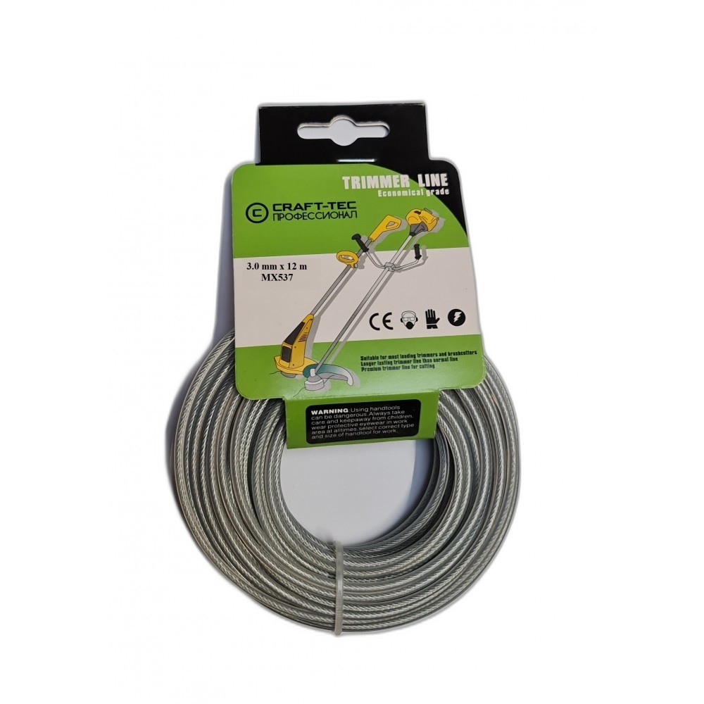 Fir motocoasa Bricomall 3.5 mm, insertie metalica, rotund, MX537