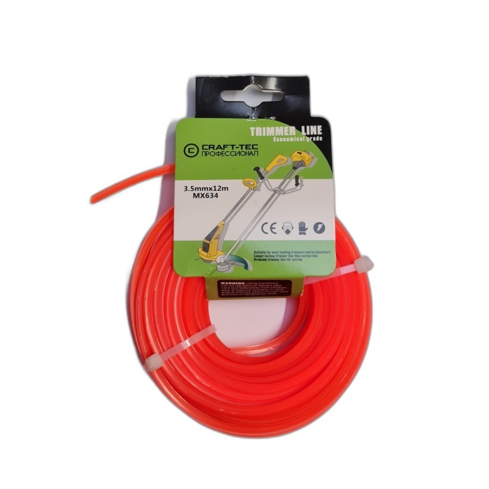 Fir motocoasa Bricomall 3.5 mm, PATRAT, 12m, MX634