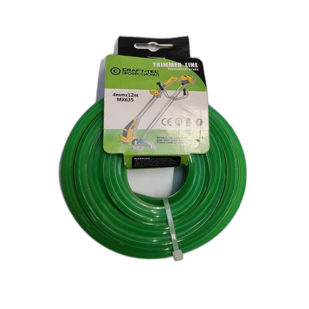 Fir motocoasa Bricomall 4 mm PATRAT, 12m, MX635