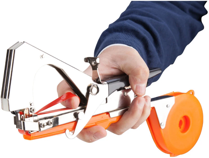 Aparat manual de legat vita de vie, legume, pomi, PORTOCALIU, include capse, Bricomall, MX649