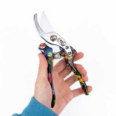 Foarfeca vie Bricomall, model AUTOMAT cu FLORI, ULTRA, NEGRU, V11, MX793