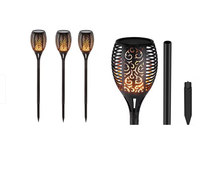 Set 3x Lampă solara cu LED-uri de tip torta