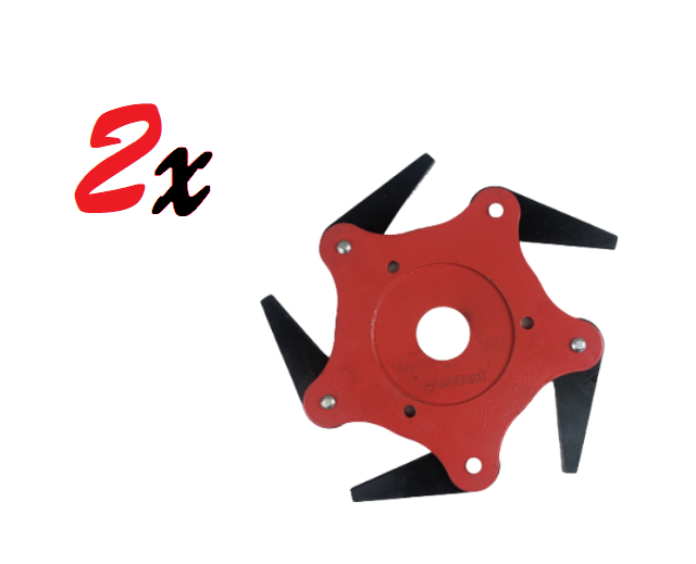 Set 2x Disc motocoasa 5T dinti mobili, metalic