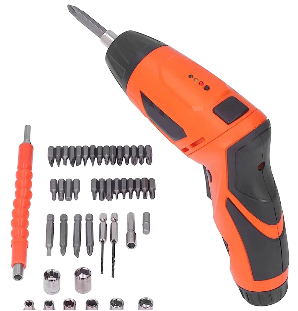 Set 47 piese, surubelnita electrica cu acumulator, 3.6V 200 rpm