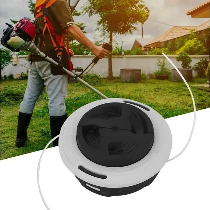 Tambur cu fir pentru motocoasa, Profesional, universal Autocut 26-2, Negru cu Alb