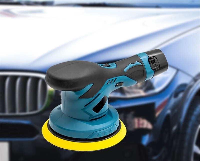 Aparat de slefuit/lustruit cu 2 acumulatori cu excentric, 2500-5000 rpm, 5 inch diametrul,12V, 1500mAh, pentru detalii auto