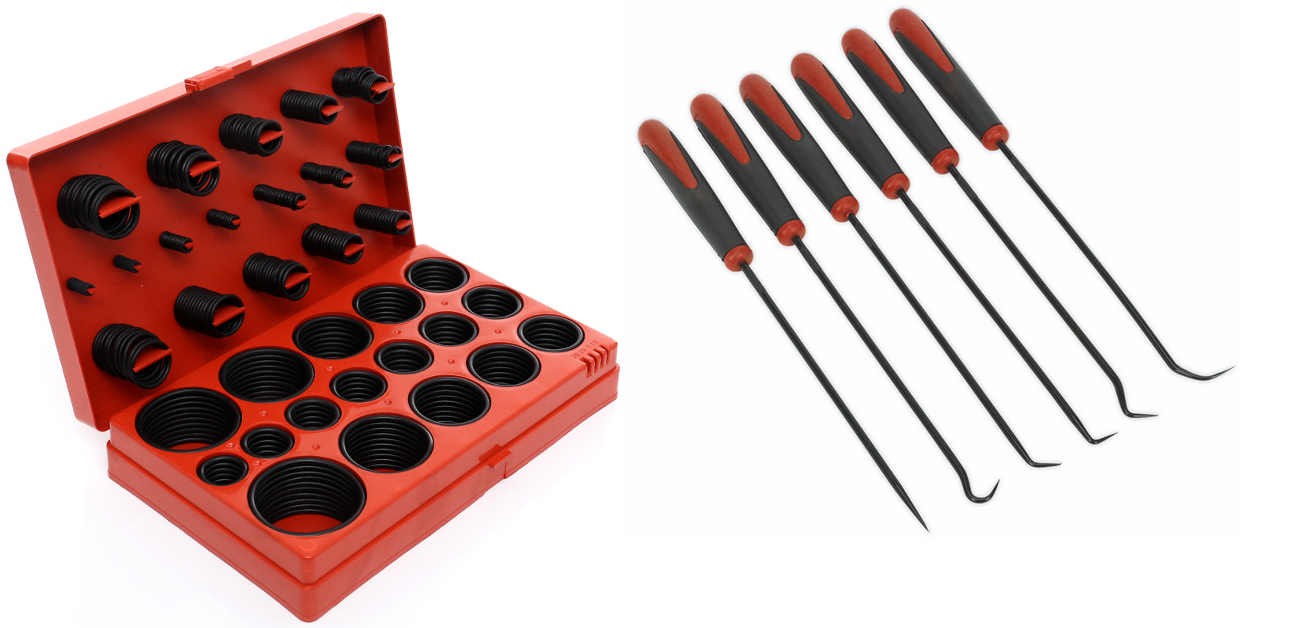 SET GARNITURI O-RINGURI 419 PCS + SET CARLIGE LUNGI, 6 PIESE BRICOMALL BM-419PCS6