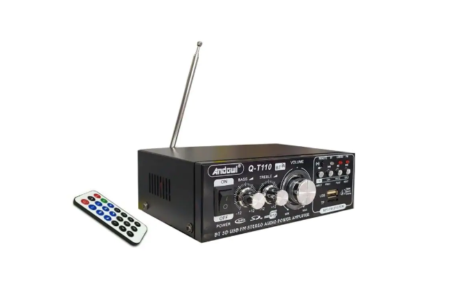 Amplificator Bass Profesional Tip Statie cu Bluetooth Negru Andowl QT110 BricoMall BM-AMPF-QT110