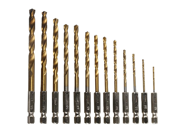 Set 13 Burghie cu cap BIT Prindere Hexagonala Otel 1.5-6.5 mm BricoMall BM-BRG-SET13