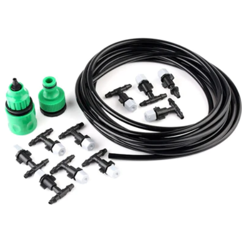 Kit pentru terasa cu pulverizare apa si racire, sub forma de ceata