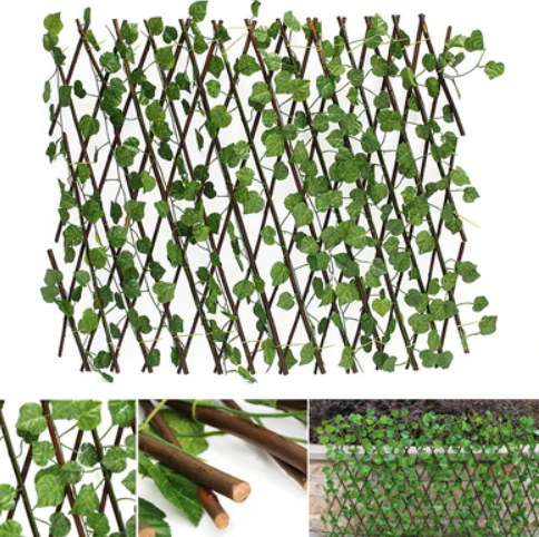 Gard artificial viu, vesnic verde, extensibil, 220x70 sau 120x120