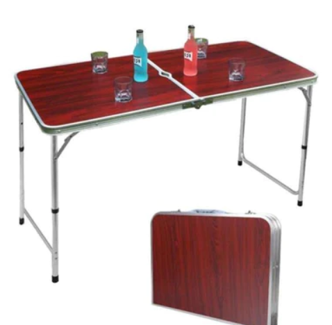Masa de picnic pliabila din aluminiu, 60 x 120 cm