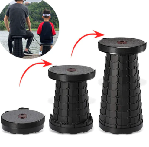 Scaun rotund retractabil si extensibil cu pliere telescopica