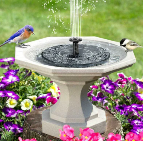 Fantana arteziana cu panou solar, pentru gradina, 160x160 mm