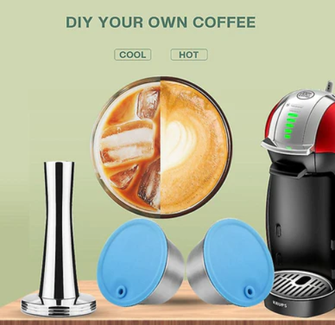Kit capsula Dolce Gusto cafea reutilizabila din otel inoxidabil