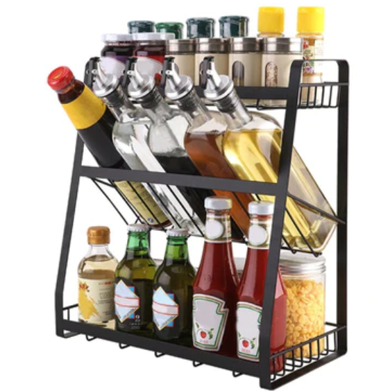 Suport pentru organizat condimente si sosuri, metalic