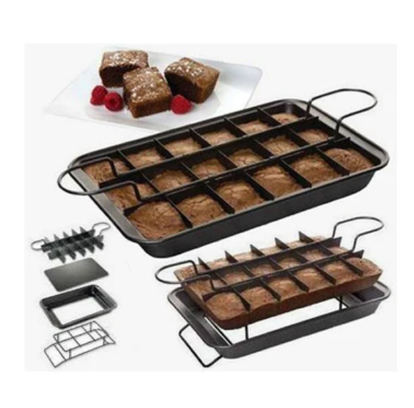 Tava Perfect Brownie pentru prajituri, 30x20x10 cm