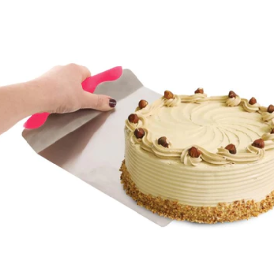 Spatula lata din otel inoxidabil, pentru torturi si tarte