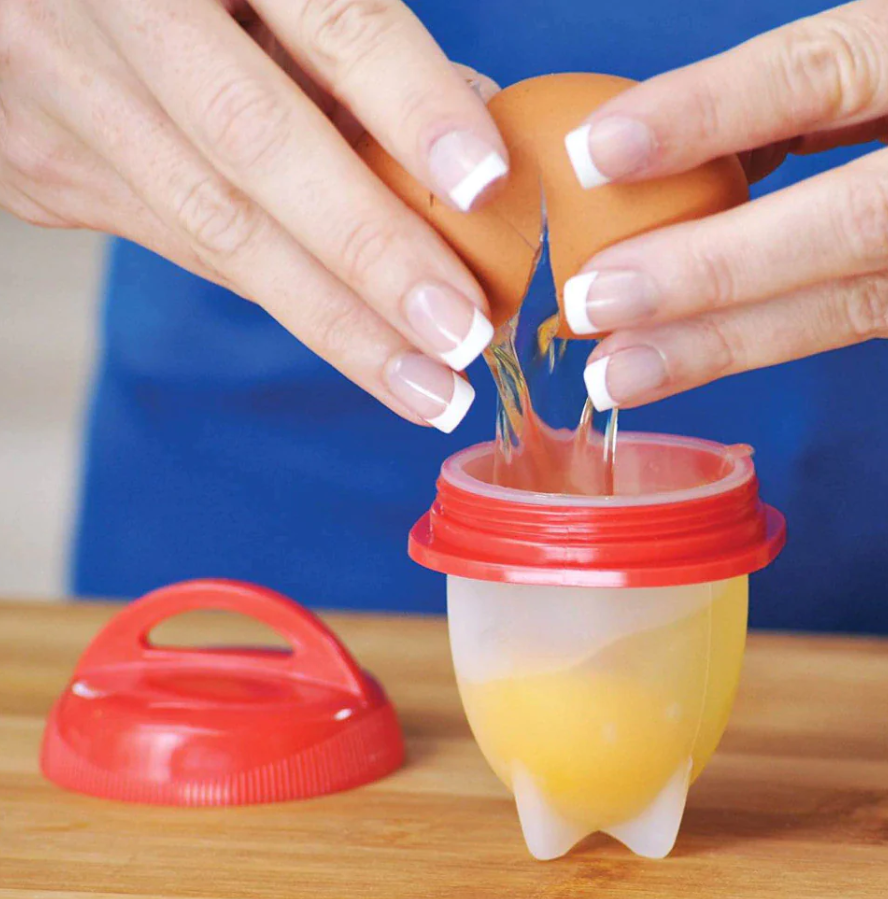 Set 6 recipiente din silicon pentru fiert oua fara coaja