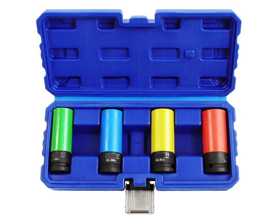 Trusa 4 tubulare de IMPACT cu protectie pentru prezoane BricoMall BM-IMPC4T