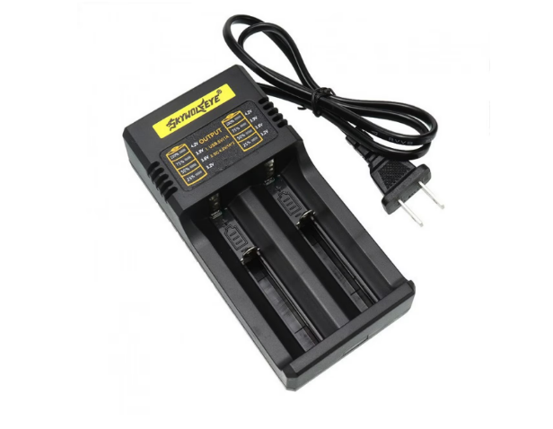 Incarcator Acumulatori 4.2V Li-Ion cu 2 Porturi la Priza 220V BricoMall BM-INCR-2P