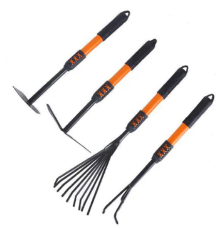 Set 4 unelte de gradina pentru ingrijire plante, plantare si prelucrare sol