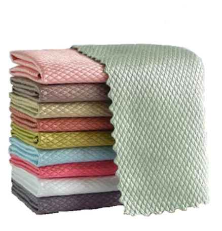 Set 10 lavete din microfibra pentru curatare usoara, 30x30 cm