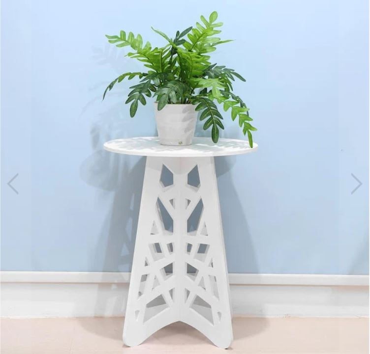 Masuta de cafea, etajera alba