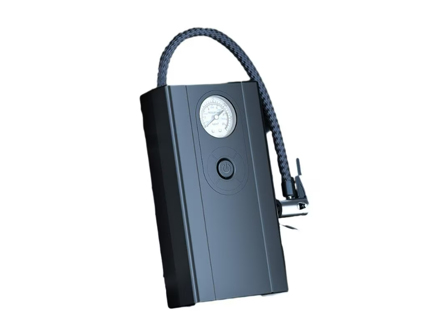 Pompa aer electric, tip mini, compresor auto, maxim 10 BAR, 150 psi, 120W, cablu 15cm, alimentare la mufa auto, negru BricoMall BM-CMPRS-120W