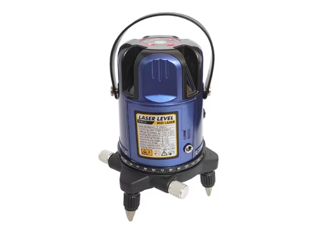 Nivela laser cu 5 linii rotativa 360 10 metri arie de acoperire BricoMall BM-NVL-LSR360