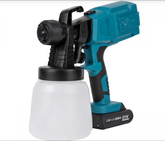 Pistol Bricomall de Vopsit cu acumulator 21V BM21V cu rezervor si jet reglabil