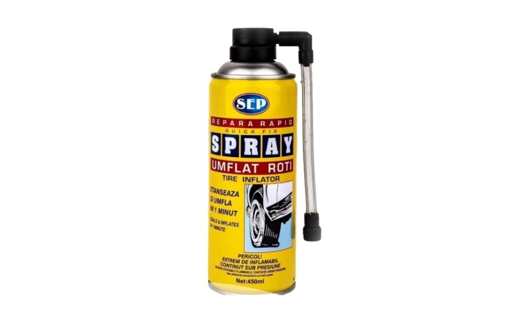 Oferta 1+1 Spray pentru reparat anvelope BricoMall BM-450ML