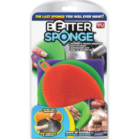 Set 2 bureti din silicon pentru vase, Better Sponge