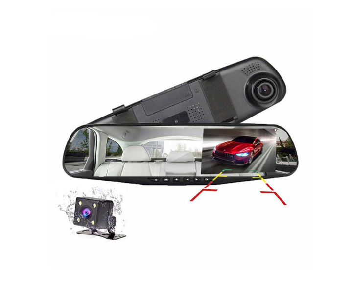 Oglinda retrovizoare cu camera video 4.3" BricoMall BM-CMR-VD43