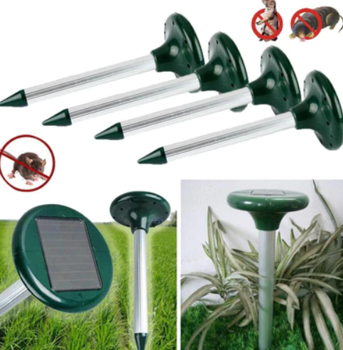 Set 4 x Dispozitiv solar pentru alungat cartite