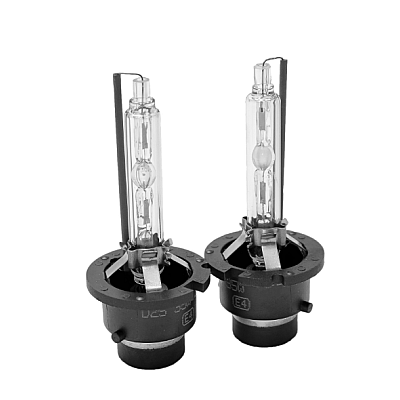 Set 2 becuri Xenon D4S White auto pentru far suport plastic 35W 4300K BricoMall BM-D4S