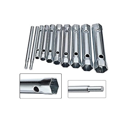 Set 10 Chei Tubulare Duble cu Tija 6-22 mm BricoMall BM-TBLR622