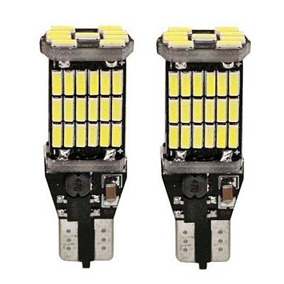 Set 2 x Becuri Auto LED T15 Canbus Instrumente Interior Culoare Alb BricoMall BM-T15-BC2