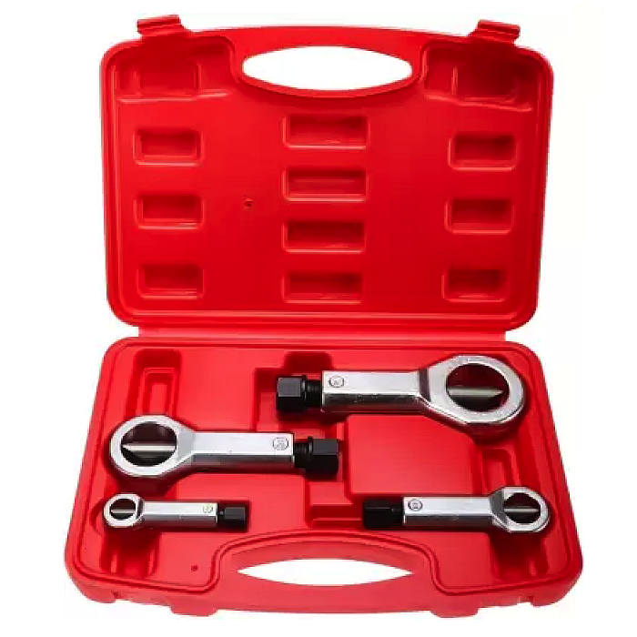 Trusa 4 piese extractoare piulite 9mm 27mm rotunde BricoMall BM-EXTR-927