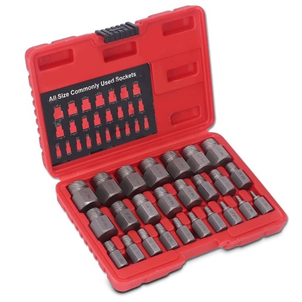 Kit de Extractie a Suruburilor Deteriorate 25 de Bucati BricoMall BM-EXTR-25
