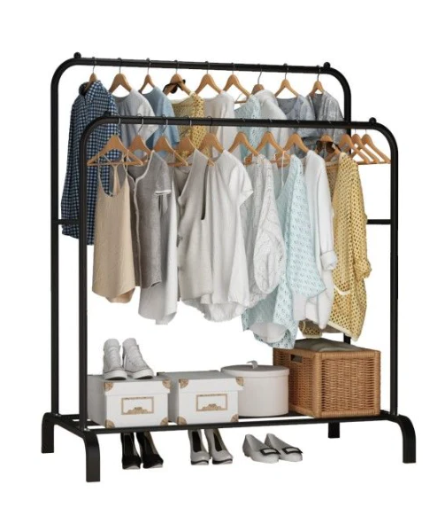 Suport dublu din metal, pentru umerase 150 x 110 x 54 cm